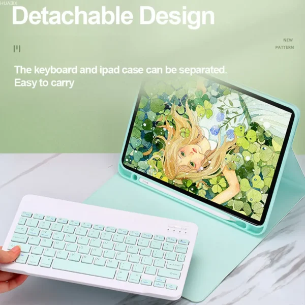 Custodia con Tastiera per iPad – Cover con Tastiera Staccabile e Supporto Magnetico - immagine 5