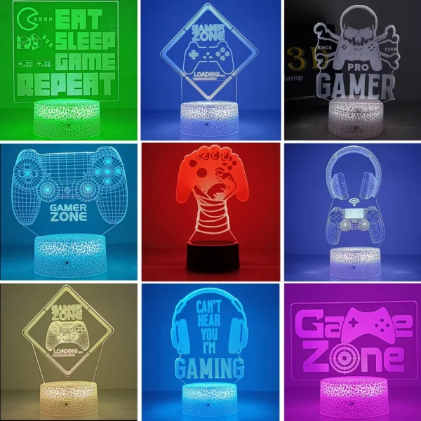 Lampada LED 3D da Gaming – Luce Notturna - immagine 2
