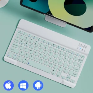 Tastiera Wireless Bluetooth 78 Tasti – Mini Tastiera Compatibile con Android, iOS, Windows, per PC, iPad, Tablet, Smart TV