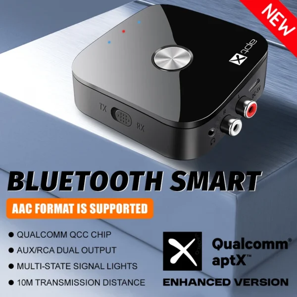 Adattatore Bluetooth 5.4 APTX 2-in-1 Trasmettitore e Ricevitore Audio - immagine 3