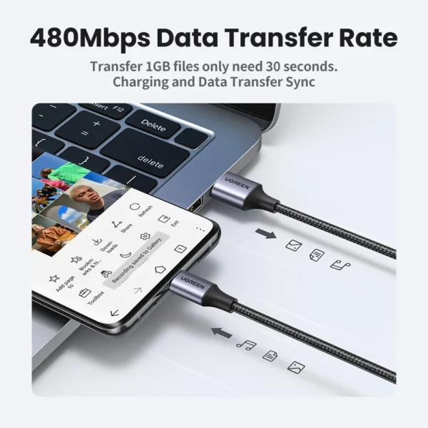 UGREEN 3A USB Type C Cable - immagine 6