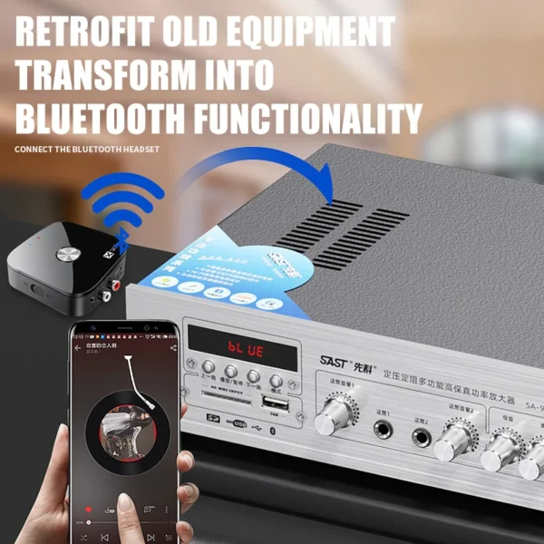 Adattatore Bluetooth 5.4 APTX 2-in-1 Trasmettitore e Ricevitore Audio - immagine 4
