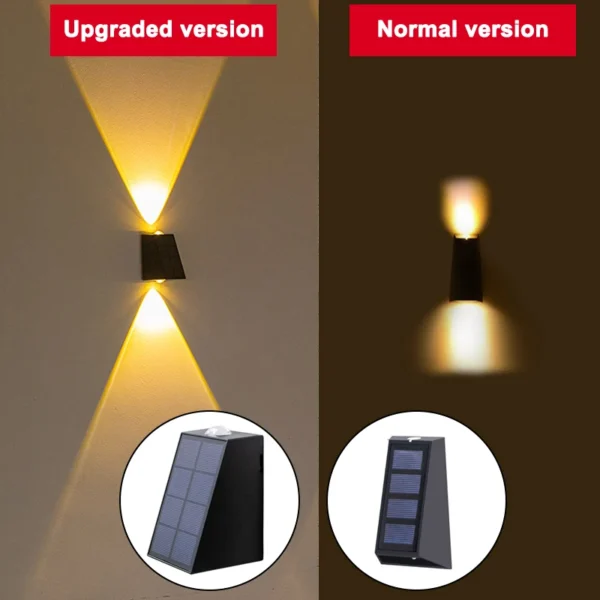 NUOVA Lampada Solare da Parete LED per Esterni – Impermeabile, Design Decorativo per Giardino, Scala, Patio o Corridoio - immagine 2