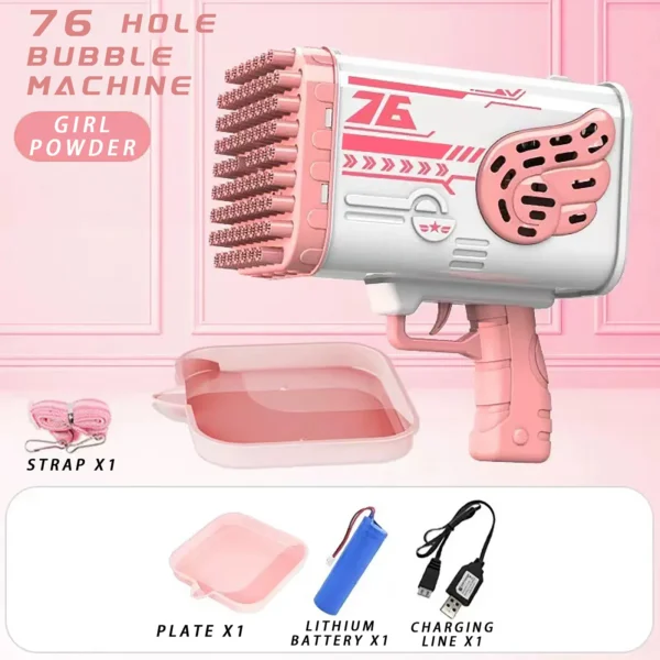 Pistola Elettrica a Bolle di Sapone con 76/80/88 Fori e LED - immagine 21