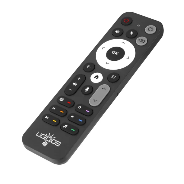 UGOOS UR02 BT Voice Remote Control – Telecomando Bluetooth con Microfono Integrato, Giroscopio a 6 Assi, Funzione IR Learning, Retroilluminato, Compatibile con Android TV Box, PC Windows, Smart TV e Proiettori - immagine 2