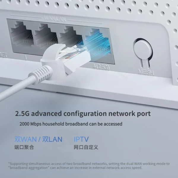 Xiaomi Router BE5000 WiFi 7 – Velocità Fino a 5011Mbps, Porta 2.5G, Supporto Mesh - immagine 4