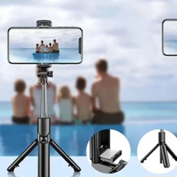 3 in 1 Wireless Selfie Tripod con Luce di Riempimento e Bluetooth - immagine 3