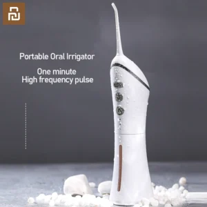 Irrigatore Orale Xiaomi Youpin – Flossing a Getto d’Acqua Elettrico, Sbiancamento Dentale, Ricarica USB, Cura delle Gengive, Design Portatile con 3 Modalità di Pulizia