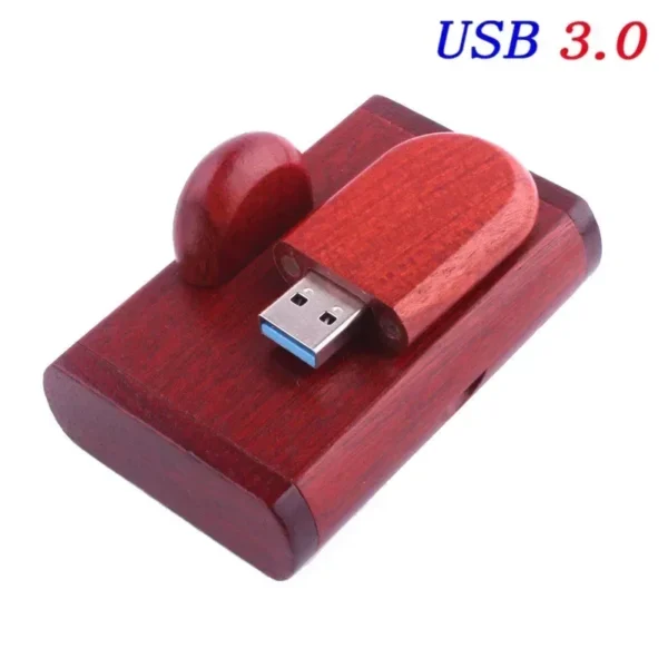 JASTER USB 3.0 Flash Drive con Scatola in Legno Personalizzata – Pendrive Ad Alta Velocità con Logo Personalizzato – 8GB, 16GB, 32GB, 64GB U Disk per Regali Aziendali e Personalizzati - immagine 7