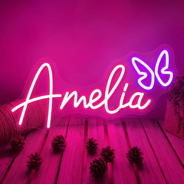 Insegna al Neon Personalizzata con Nome – LED Decorativo da Parete per Camera, Matrimonio, Compleanno – Luce Notturna da Appendere – Custom Neon Sign - immagine 3
