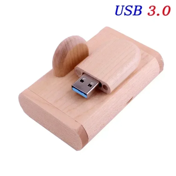 JASTER USB 3.0 Flash Drive con Scatola in Legno Personalizzata – Pendrive Ad Alta Velocità con Logo Personalizzato – 8GB, 16GB, 32GB, 64GB U Disk per Regali Aziendali e Personalizzati - immagine 15