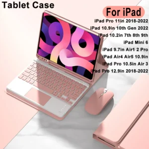 Custodia con Tastiera per iPad – Cover con Tastiera Staccabile e Supporto Magnetico