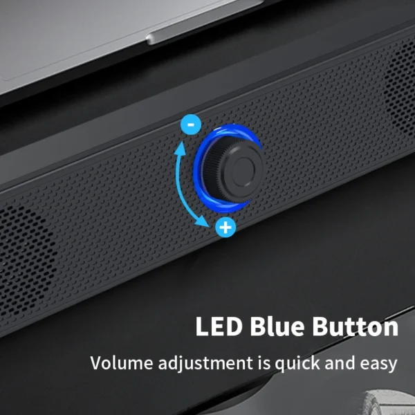 Soundbar Stereo 3D con LED – Altoparlante da Scrivania Duale - immagine 2