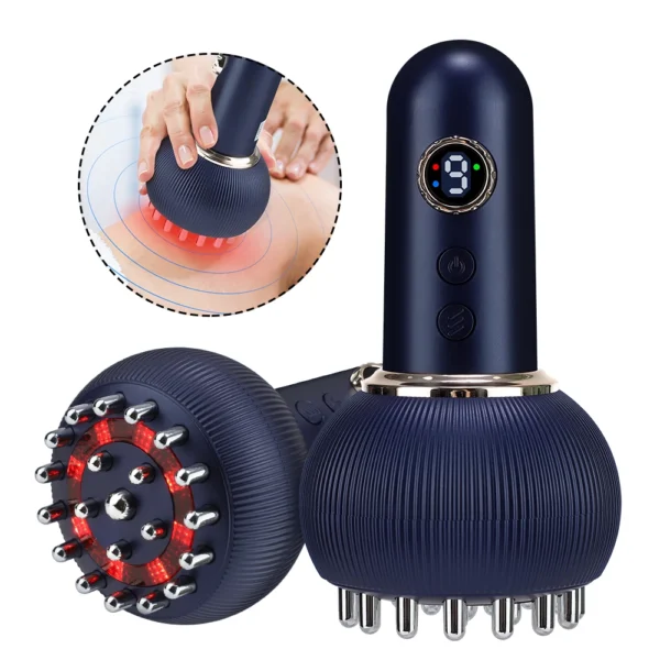 Rechargeable Guasha Massager Body Shaping Heating Meridian Scraping Brush Lymphatic Detoxification Regimen Dredging Fat Burner - immagine 9