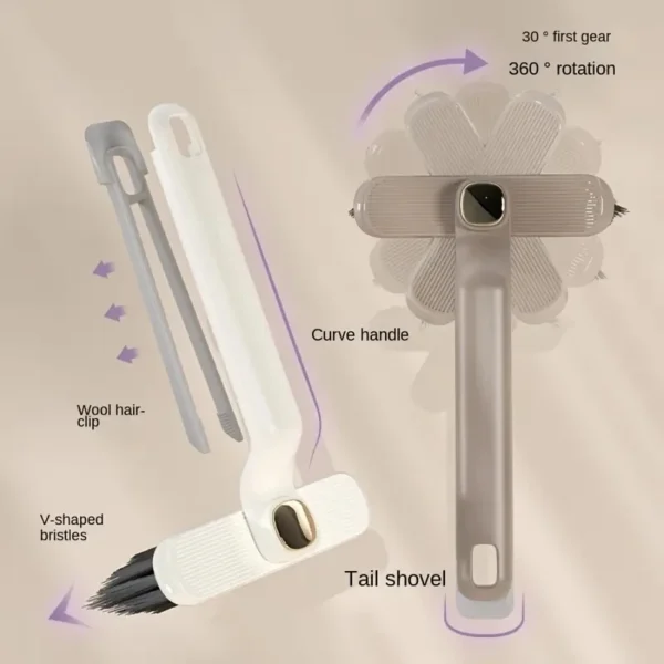 Brush Rotante per Fessure del Bagno – Spazzola Multifunzione per Pulizia Fughe Pavimenti e Piastrelle, Setole Resistenti, Accessori per Pulizia Angoli e Fessure - immagine 3
