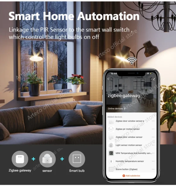 Sensore di Movimento Tuya ZigBee PIR – Rilevatore Infrarossi Smart per Sicurezza Casa, Compatibile con Home Assistant, Alexa, Google Home - immagine 4
