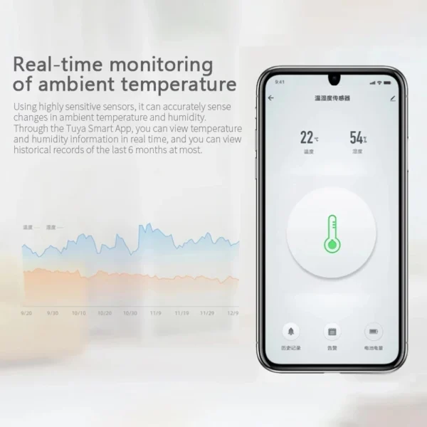 Sensore di Temperatura e Umidità Tuya Zigbee – Termoigrometro Smart con Controllo Vocale, Monitoraggio in Tempo Reale, Compatibile con Alexa e Google Home - immagine 6