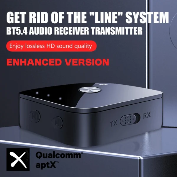 Adattatore Bluetooth 5.4 APTX 2-in-1 Trasmettitore e Ricevitore Audio - immagine 2
