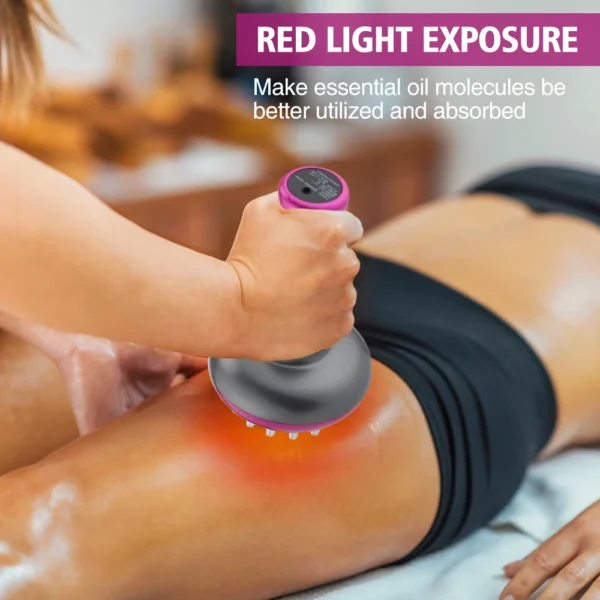 Rechargeable Guasha Massager Body Shaping Heating Meridian Scraping Brush Lymphatic Detoxification Regimen Dredging Fat Burner - immagine 4