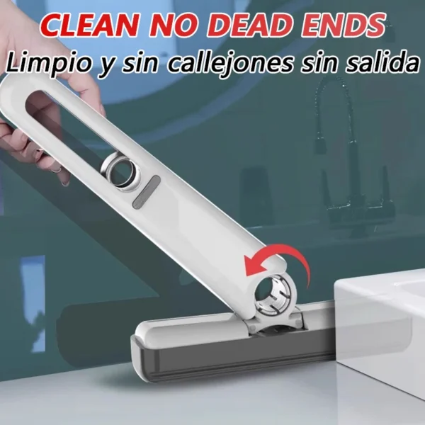 Mini Mop Auto-Squeezante, Mop Pieghevole Super Assorbente per Pulizia Casa, Strumento per Bagno, Cucina e Scrivania, Senza Necessità di Lavaggio a Mano, Mop Potente per Facile Pulizia - immagine 4