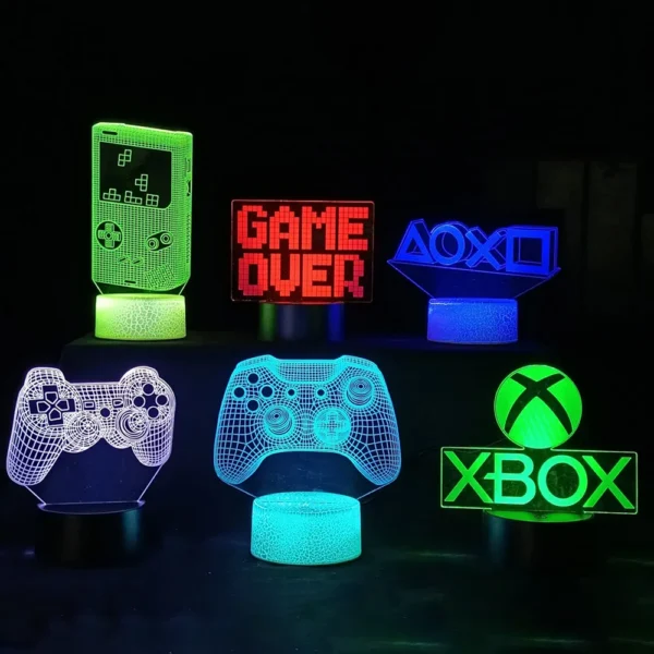 Lampada LED 3D da Gaming – Luce Notturna