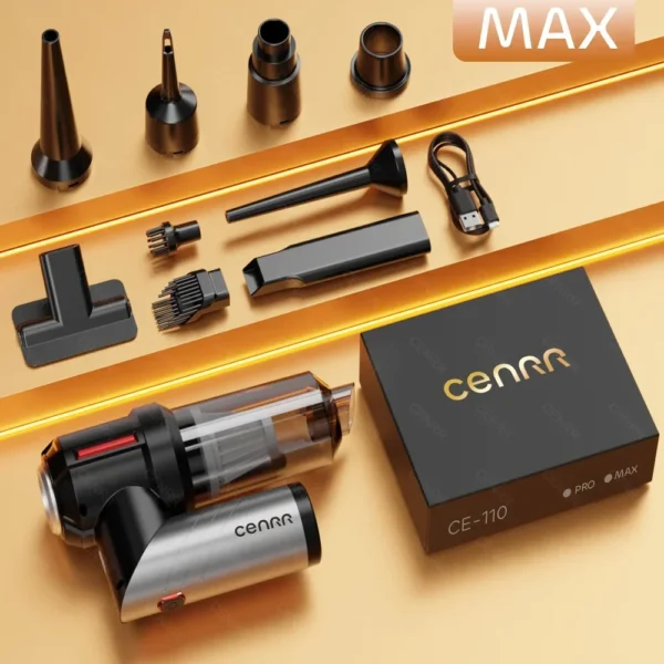 Aspirapolvere Auto Portatile CENRR 998000PA – Mini Aspiratore Senza Fili per Auto, Potente Aspirazione 120W, Pulizia Interni Auto e Casa - immagine 12