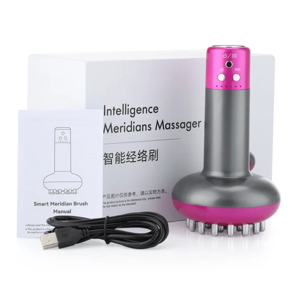 Rechargeable Guasha Massager Body Shaping Heating Meridian Scraping Brush Lymphatic Detoxification Regimen Dredging Fat Burner - immagine 11