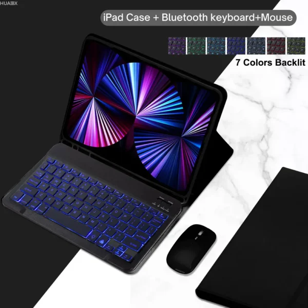 Custodia con Tastiera per iPad – Cover con Tastiera Staccabile e Supporto Magnetico - immagine 15