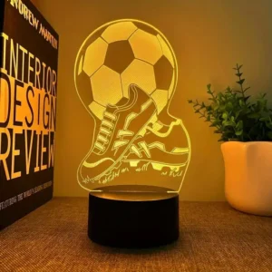Lampada 3D a Forma di Pallone da Calcio – Luce Notturna