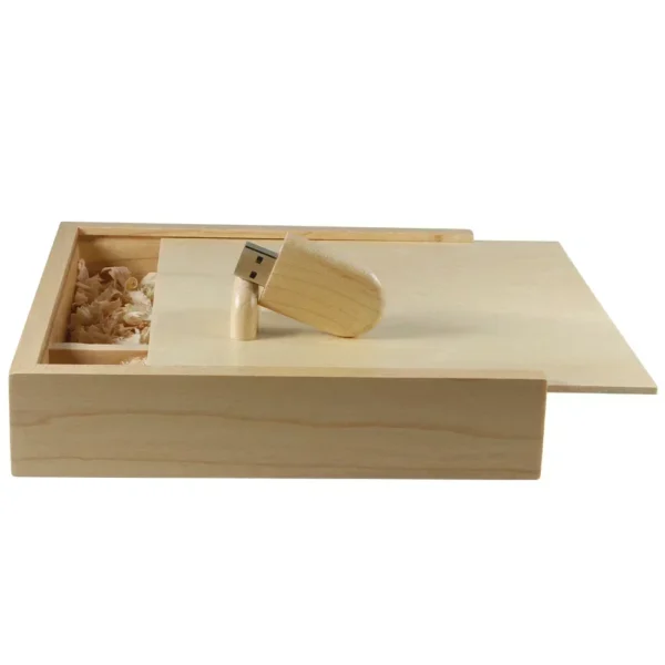 JASTER Maple Photo Album USB Flash Drive con Scatola in Legno – Pendrive 8GB, 16GB, 32GB, 64GB, 128GB Personalizzabile con Logo – Regalo per Fotografia, 17017035mm - immagine 8