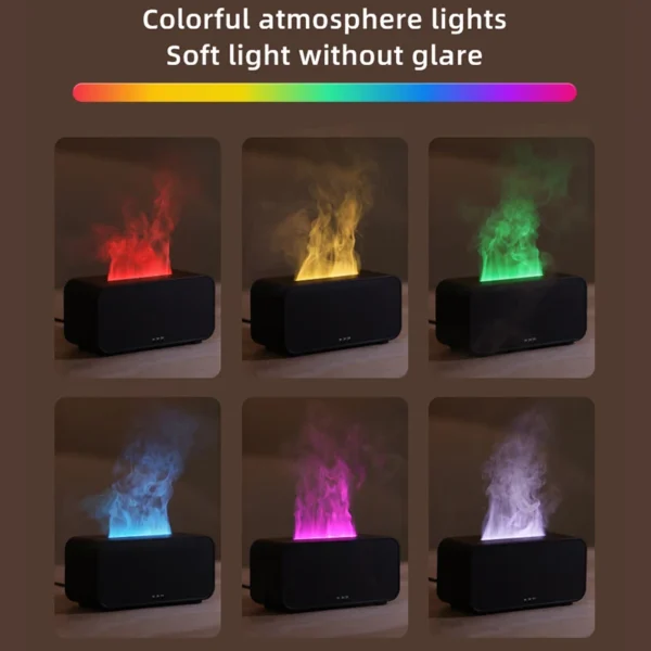 Mini Diffusore di Aromi con Luce LED e Timer – Macchina Aromaterapia a Fiamma Simulata, Umidificatore da Casa con Luce Colorata, Diffusore di Profumo per Ambiente e Benessere - immagine 2