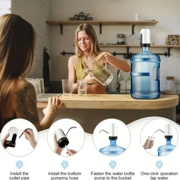 Dispenser d’Acqua Elettrico e Manuale – Erogatore Automatico per Casa, Cucina, Ristorante o Giardino - immagine 2