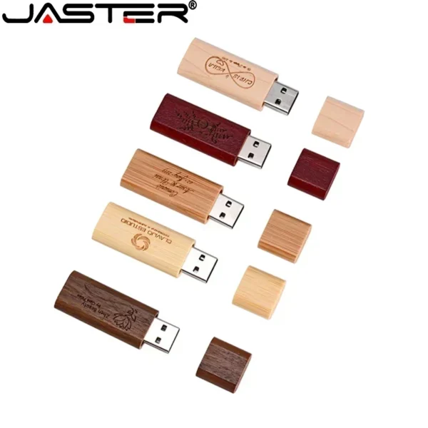 JASTER USB 2.0 in Legno di Bambù con Scatola – Chiavetta USB 16GB 32GB 64GB Personalizzabile con Logo – Regalo Matrimonio, Fotografia, Aziende - immagine 6