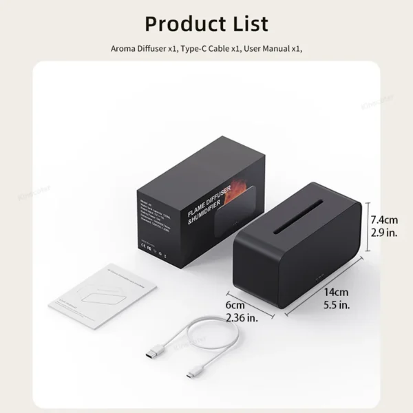 Mini Diffusore di Aromi con Luce LED e Timer – Macchina Aromaterapia a Fiamma Simulata, Umidificatore da Casa con Luce Colorata, Diffusore di Profumo per Ambiente e Benessere - immagine 6