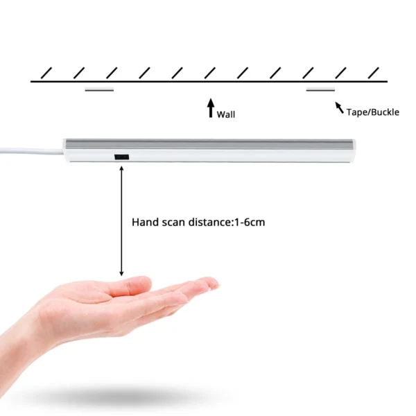 Under Cabinet Sensor Light LED - Luce a Movimento Senza Fili per Cucina, Mobili, Tavolo, Illuminazione Sottobanco, Lampada a Sensore di Movimento, Barra Concatenabile per Cucina - immagine 3