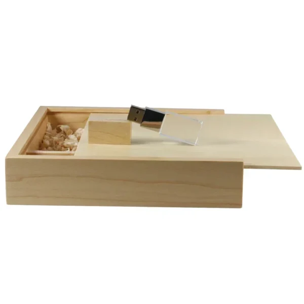 JASTER Maple Photo Album USB Flash Drive con Scatola in Legno – Pendrive 8GB, 16GB, 32GB, 64GB, 128GB Personalizzabile con Logo – Regalo per Fotografia, 17017035mm - immagine 11