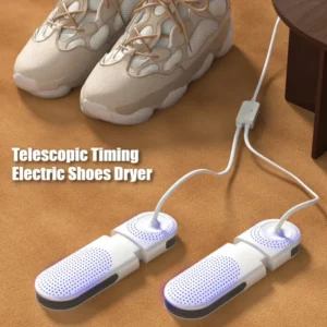Asciuga Scarpe Elettrico Portatile con Timer – Deodorante UV, Riscaldamento e Deumidificazione, Elimina Odori per Uso Domestico
