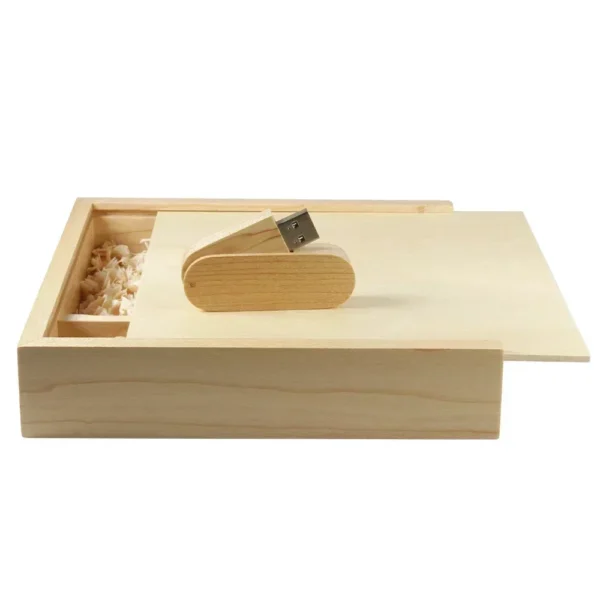 JASTER Maple Photo Album USB Flash Drive con Scatola in Legno – Pendrive 8GB, 16GB, 32GB, 64GB, 128GB Personalizzabile con Logo – Regalo per Fotografia, 17017035mm - immagine 9