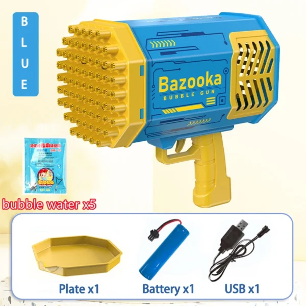 Pistola Elettrica a Bolle di Sapone con 76/80/88 Fori e LED - immagine 13