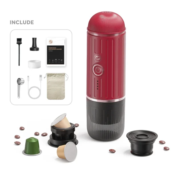 Macchina da Caffè Mini 2-in-1 ICafilas ME2218 – Macinacaffè e Capsule, Automatica con Riscaldamento, Portatile per Sport e Viaggi, Perfetta per Outdoor e Tour - immagine 6