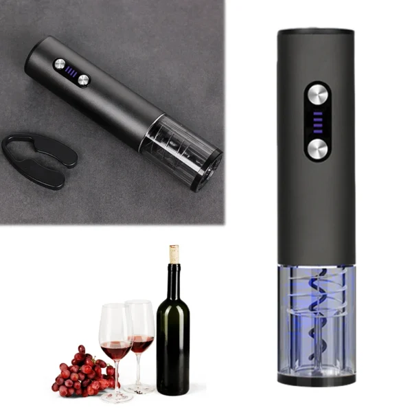 Apribottiglie Elettrico Ricaricabile Senza Fili – Cavatappi Automatico di Lusso per Amanti del Vino - immagine 2