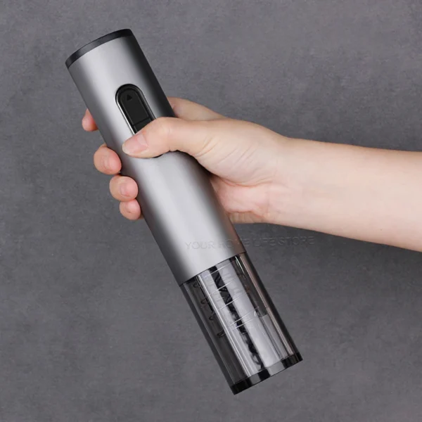 Apribottiglie Elettrico Automatico in Acciaio Inox – Cavatappi Ricaricabile con Taglia Capsule Integrato - immagine 2