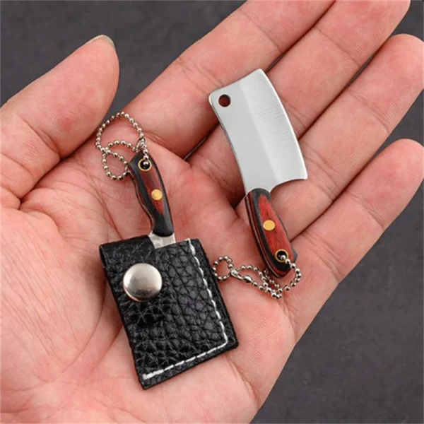 Coltellino Mini da Cucina Portachiavi – Apribottiglie, Tagliacarte, Lama Fissa EDC Tascabile, Portatile e Decorativo per Donna e Uomo - immagine 3