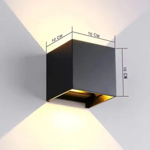 Lampada/Applique LED da Esterno IP65 – Lampada da Parete in Alluminio per Balcone, Giardino, Ingresso o Interni