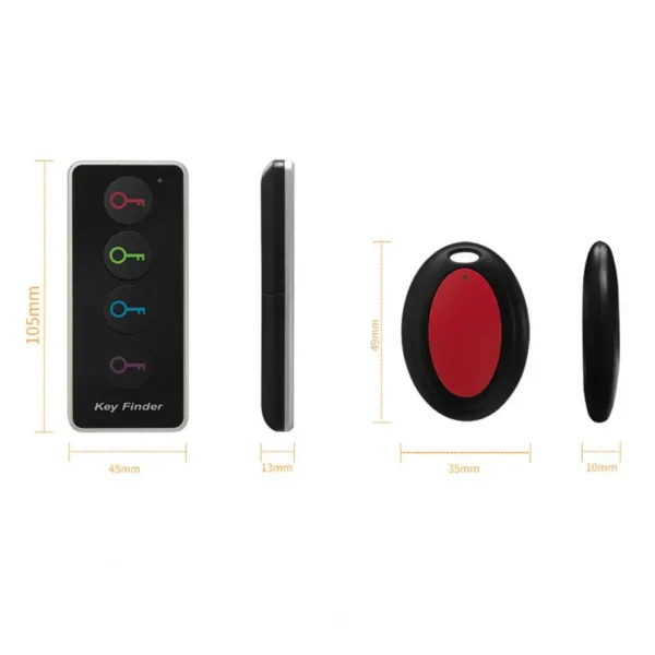 4-in-1 Localizzatore Chiavi Wireless – Dispositivo Anti-Smarrimento con Allarme 80dB, 30m di Portata, Ricerca Rapida con Pulsante, 4 Colori Inclusi - immagine 6