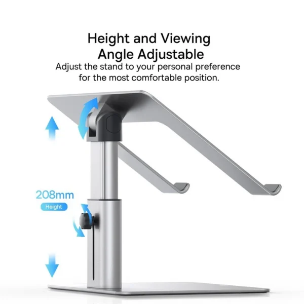 Baseus Supporto Verticale Pieghevole in Alluminio per Laptop – Supporto Regolabile per MacBook Air, MacBook Pro, Tablet, iPad e Smartphone – Design Salvaspazio, Compatibile fino a 17,3” - immagine 4