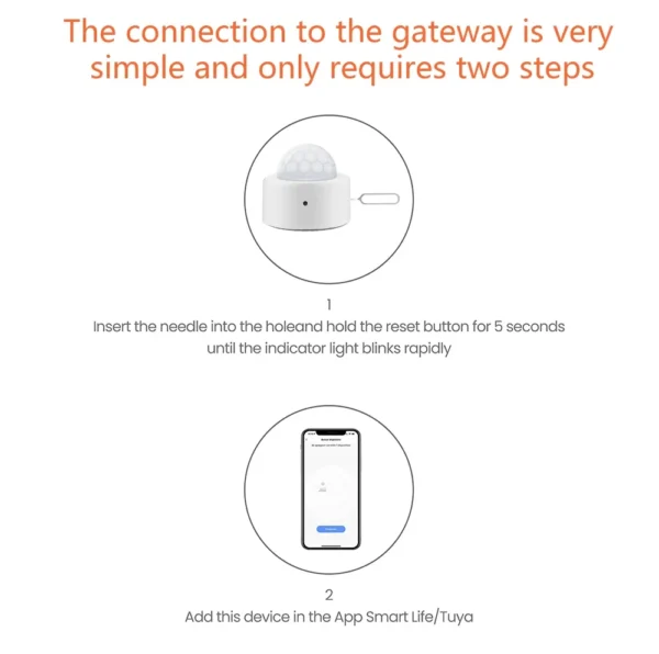 Sensore di Movimento Tuya ZigBee PIR – Rilevatore Infrarossi Smart per Sicurezza Casa, Compatibile con Home Assistant, Alexa, Google Home - immagine 6
