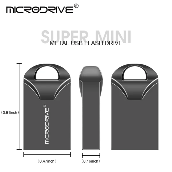 Mini USB Flash Drive Pen Drive USB 2.0 – Memoria USB 64GB, 32GB, 16GB, 8GB, 4GB, Stick con Anello Portachiavi - immagine 6