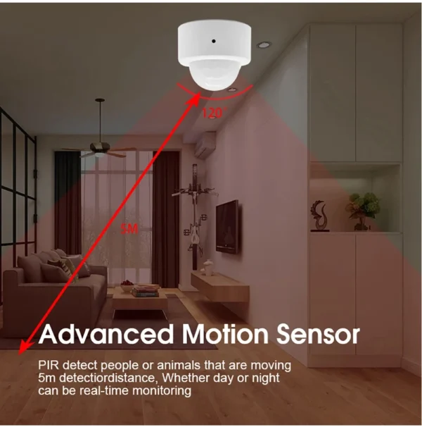 Sensore di Movimento Tuya ZigBee PIR – Rilevatore Infrarossi Smart per Sicurezza Casa, Compatibile con Home Assistant, Alexa, Google Home - immagine 2