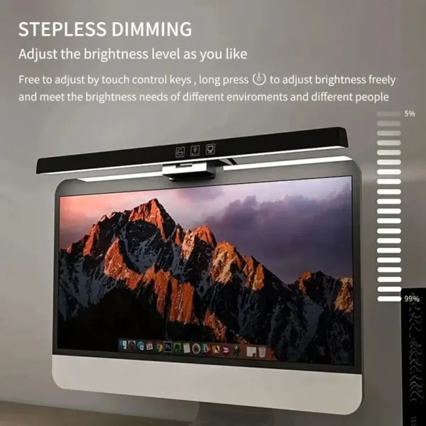 Lampada LED Monitor per PC 33cm / 50cm – Luce da Scrivania Dimmerabile USB - immagine 2